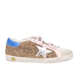 Girl's Old School Leopard-Print Low-Top Sneakers